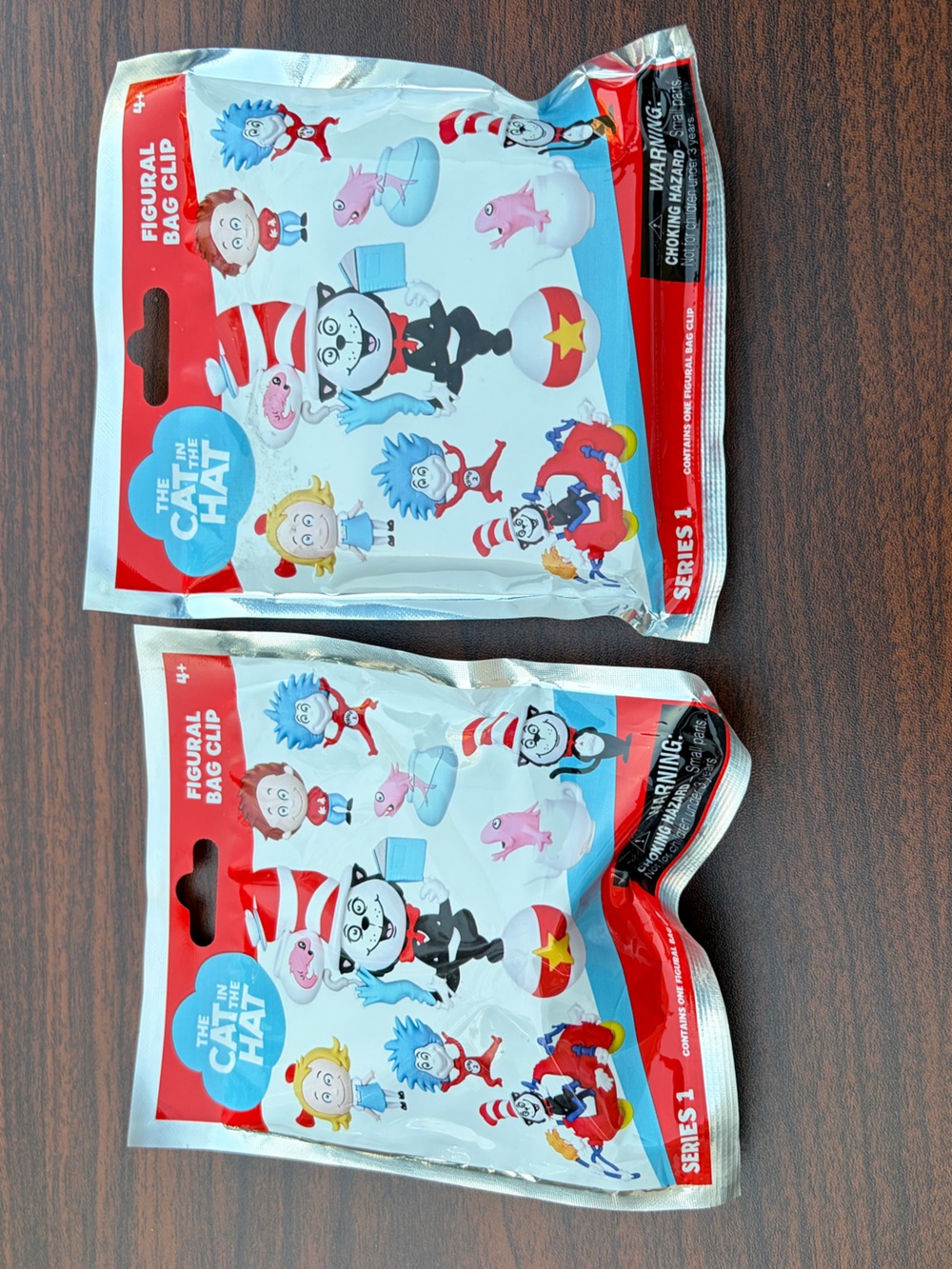 Dr Seuss Cat in the Hat Series 1 Figural Bag Clip Blind Bags Lot of 2